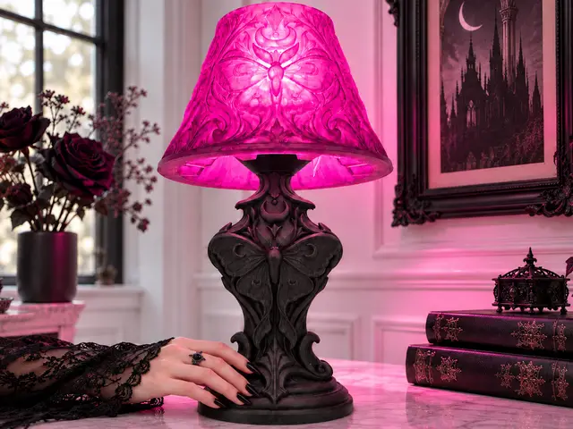 Goth Moon Moth Table Lamp LED Kit-001 — modelo 3D