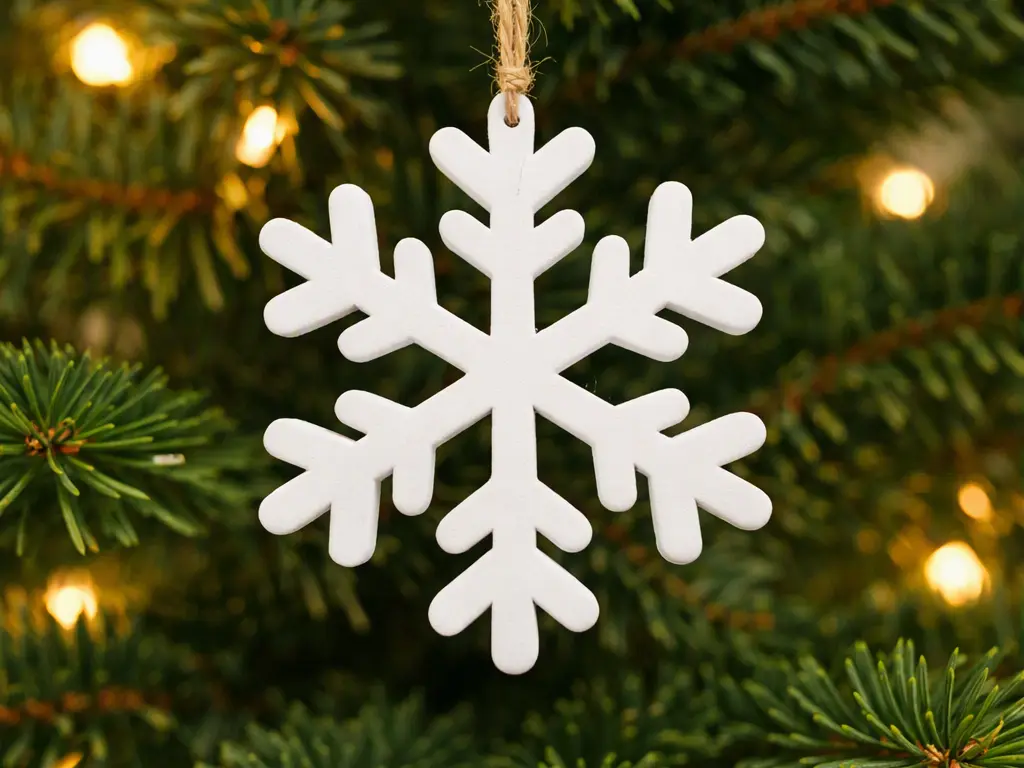 75mm Snowflake ornament clay or cookie cutter — modelo 3D