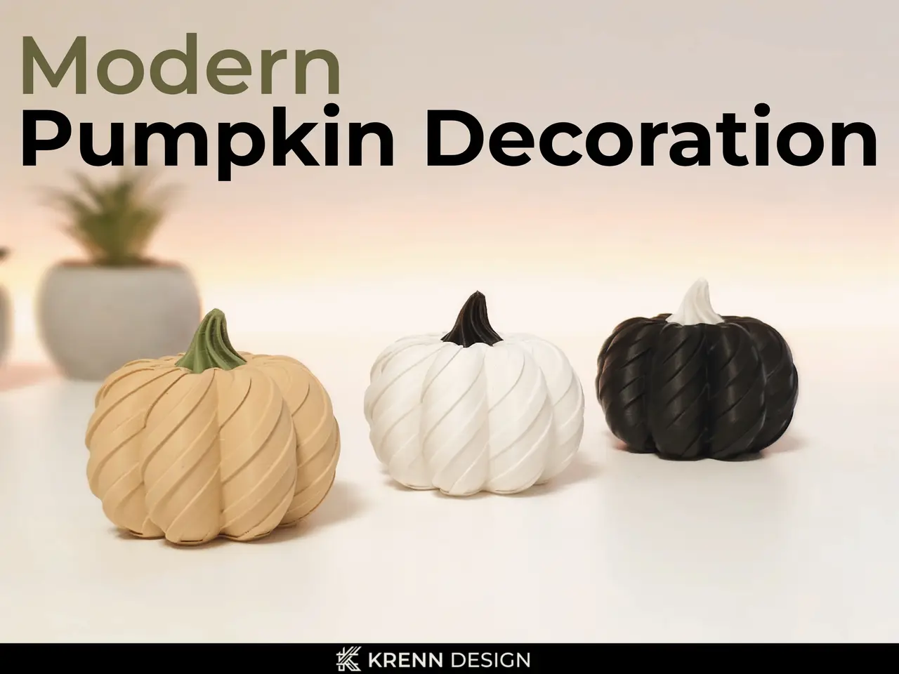Modern Pumpkin Decoration — modelo 3D