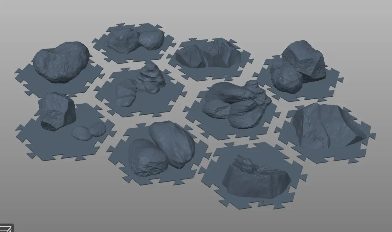 Modular Crawler Course RC — modelo 3D