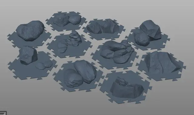 Modular Crawler Course RC — modelo 3D