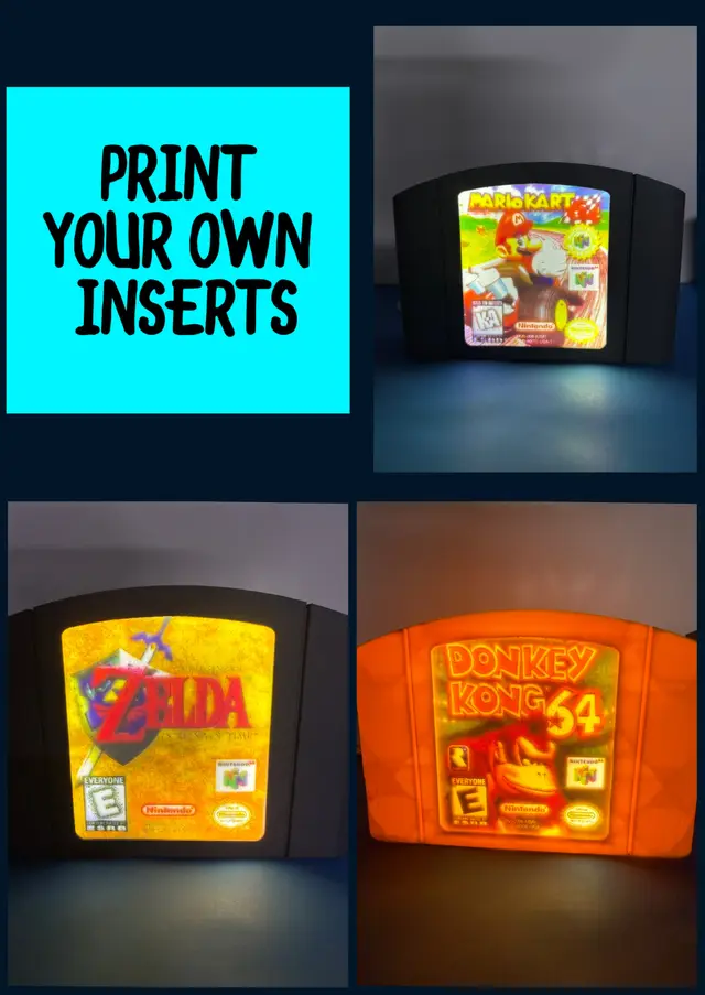 Nintendo 64 Cartridge Lithophane — modelo 3D