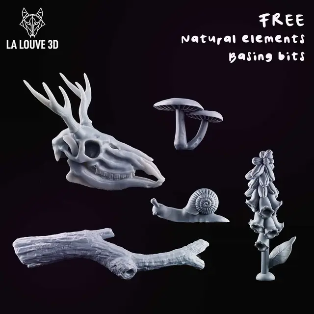 5 FREE basing bits — modelo 3D
