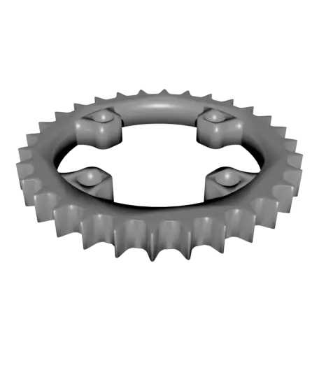 Bike crank gear keychain — modelo 3D