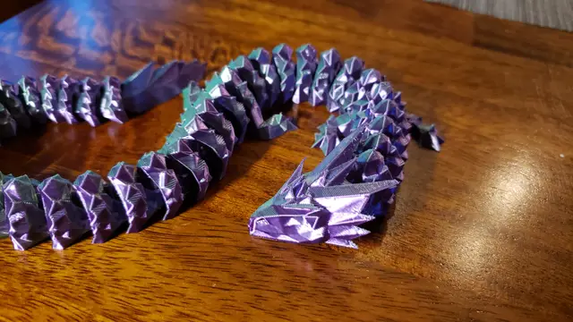 Articulated Crystal Night Dragon v1.3 (low poly remix) — modelo 3D
