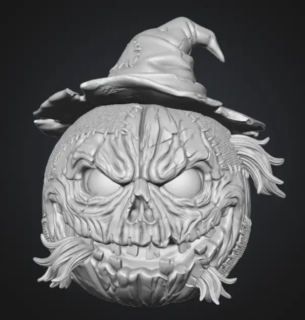 Creepy Scarecrow Jack-o-lantern 2 — modelo 3D