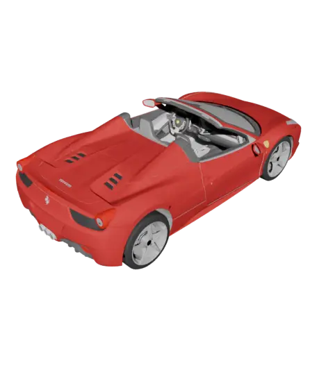 Fully assembled Ferrari 458 Spider Convertible — modelo 3D