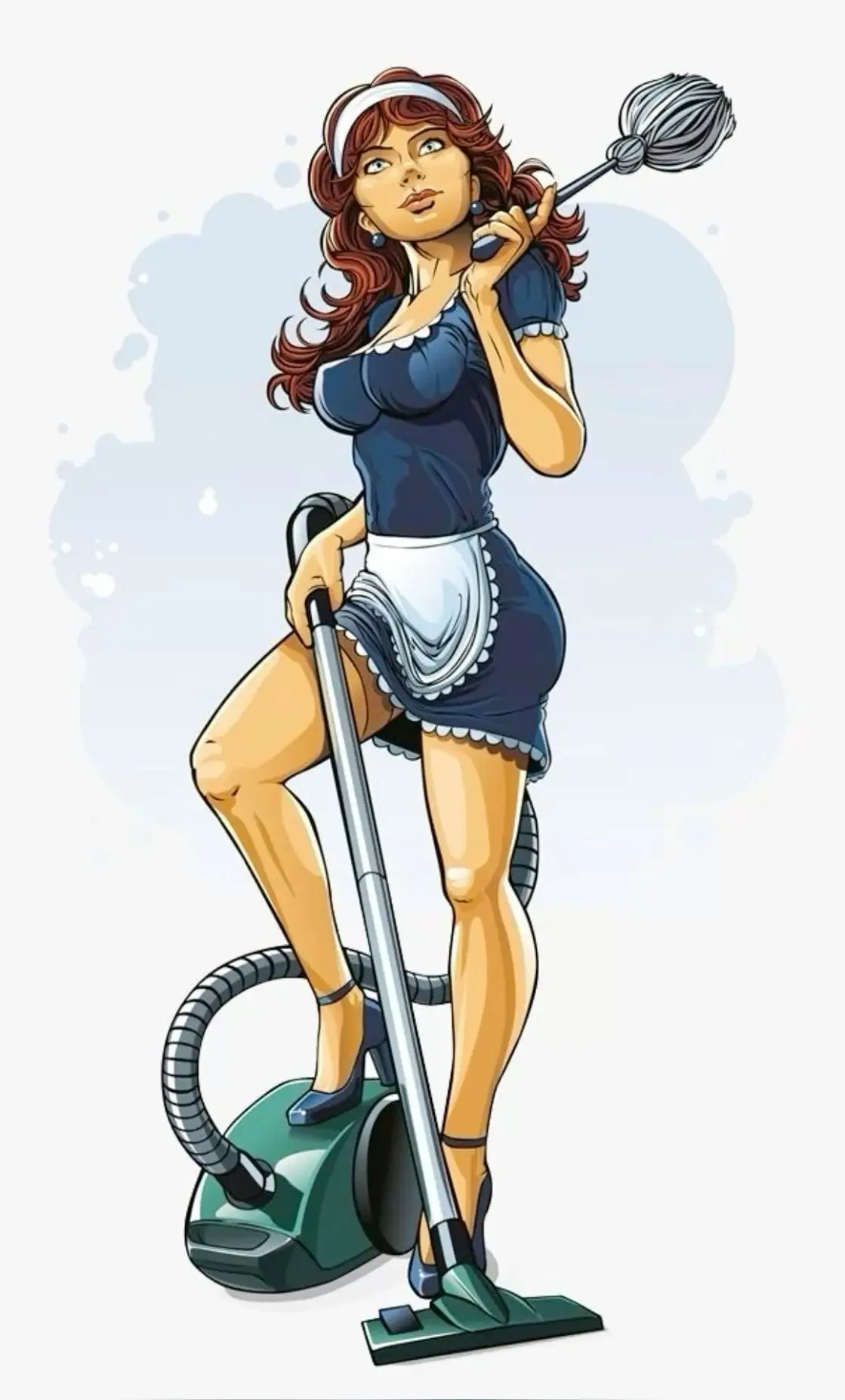 Pin-Up maid girl — modelo 3D