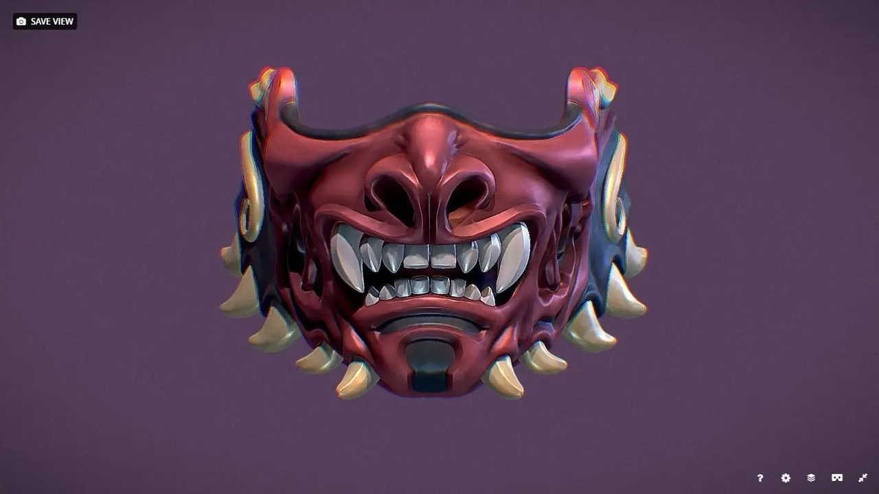 Samurai Mask — modelo 3D