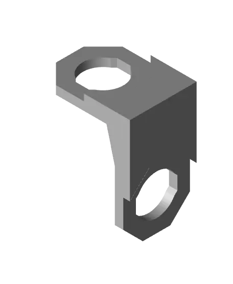 Type 3, Mid Thread Holes, 2x2 Inside Bracket — modelo 3D