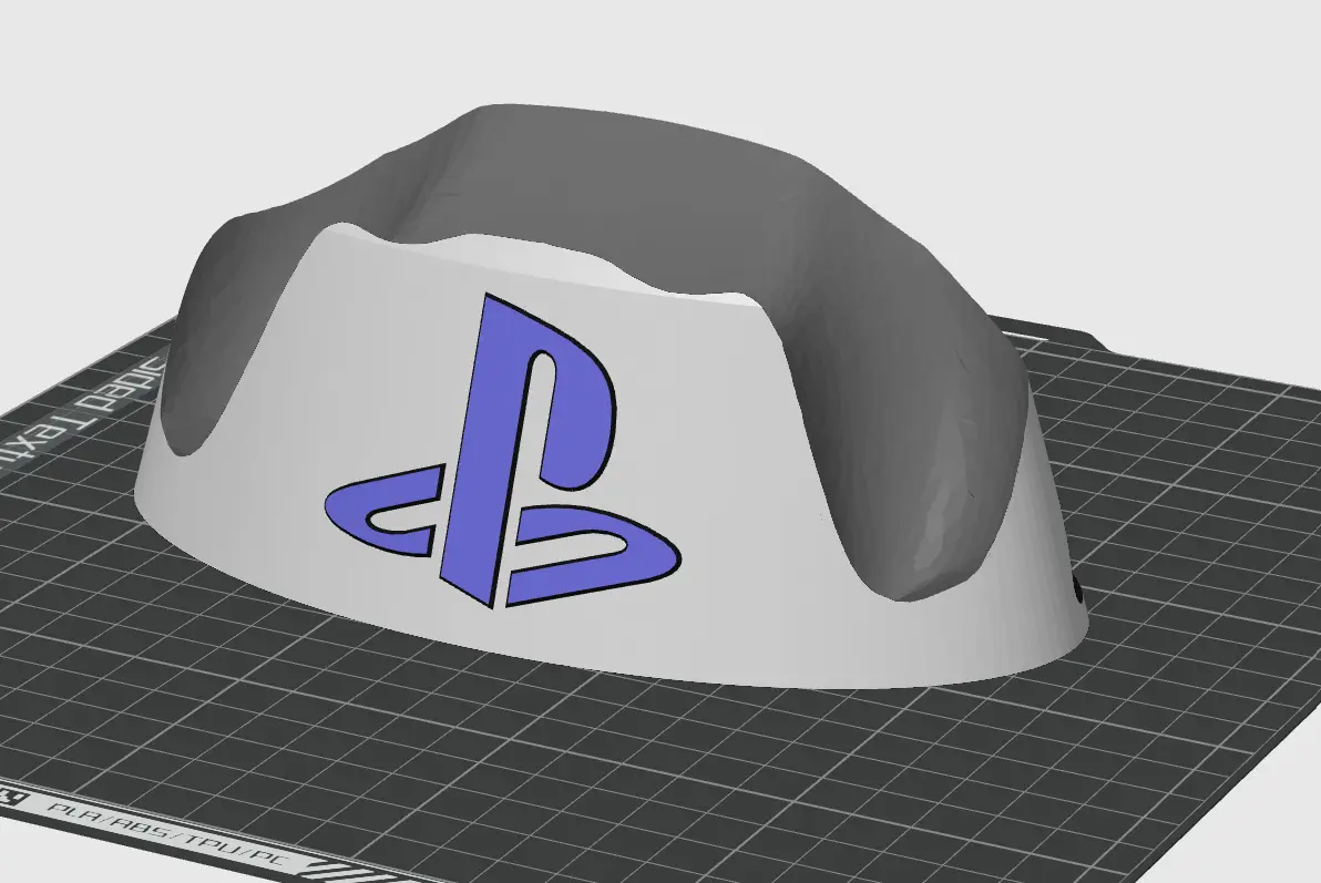 PlayStation PS5 Dualsense Minimalist Controller Stand with PS LOGO — modelo 3D
