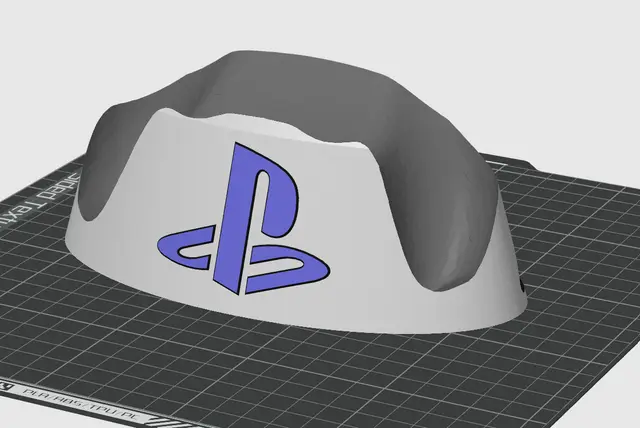 PlayStation PS5 Dualsense Minimalist Controller Stand with PS LOGO — modelo 3D