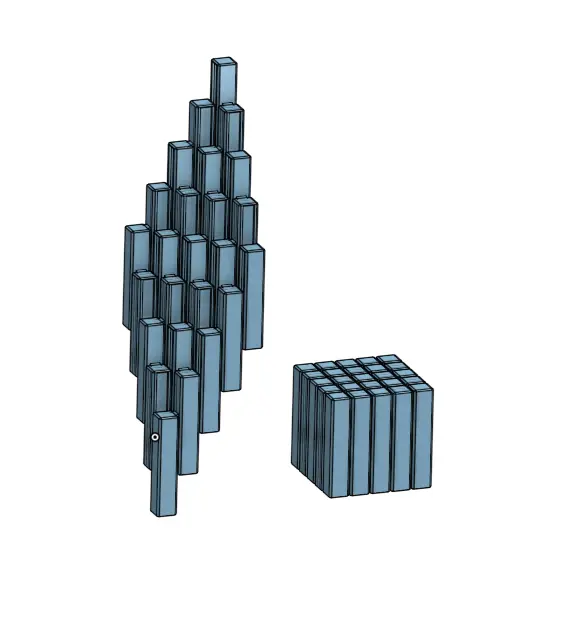 The FLEX CUBE 5 x 5 — modelo 3D