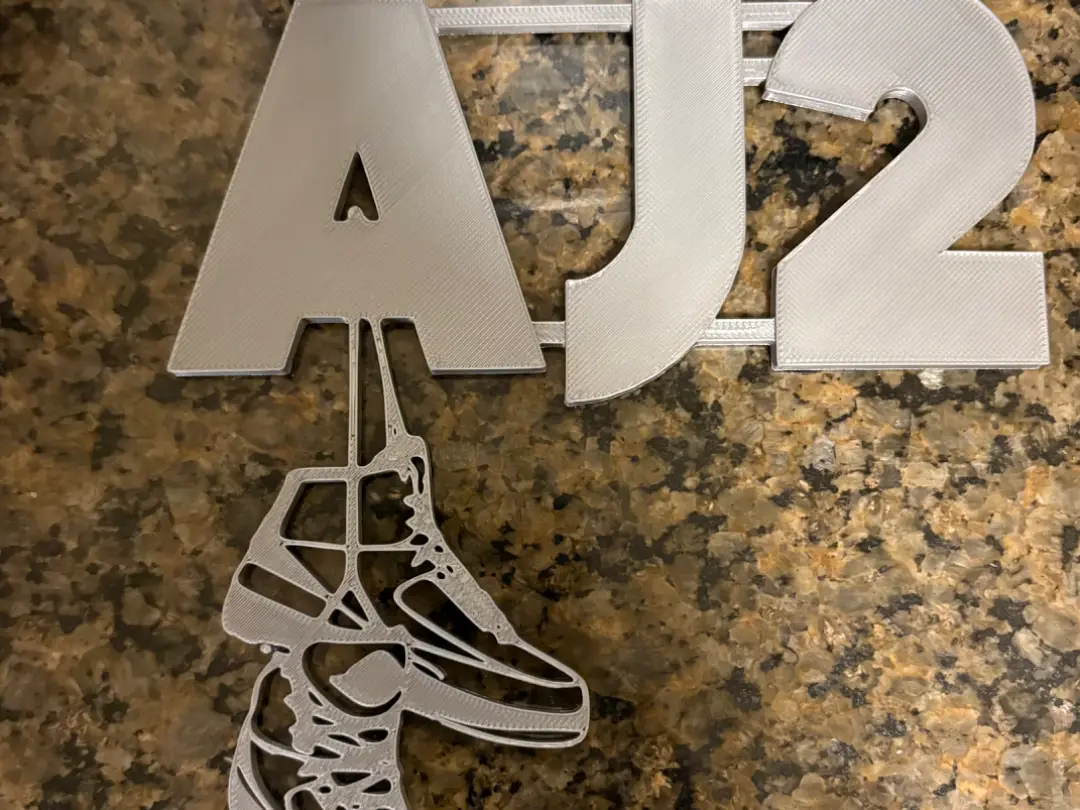 AJ1 Sneaker Inspired 3D Wall Art-STL File — modelo 3D