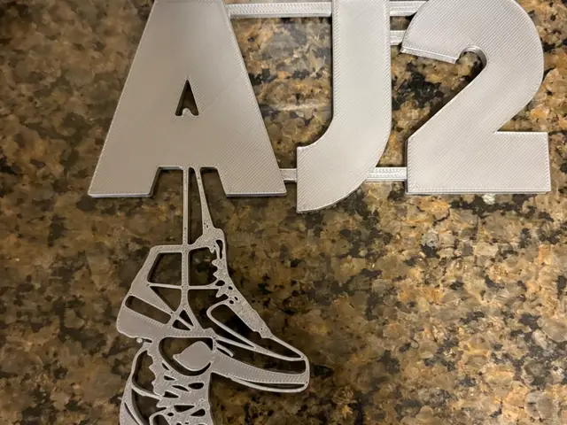 AJ1 Sneaker Inspired 3D Wall Art-STL File — modelo 3D