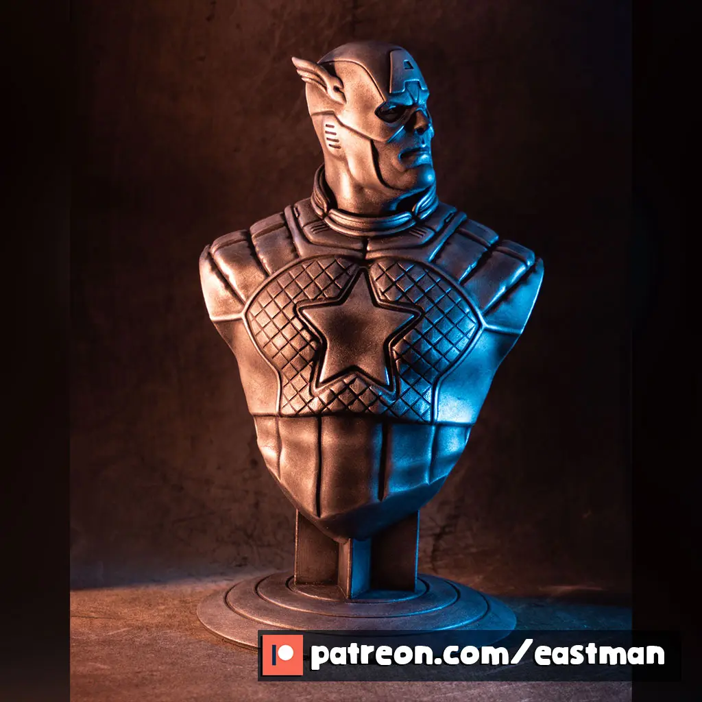 Captain America bust — modelo 3D