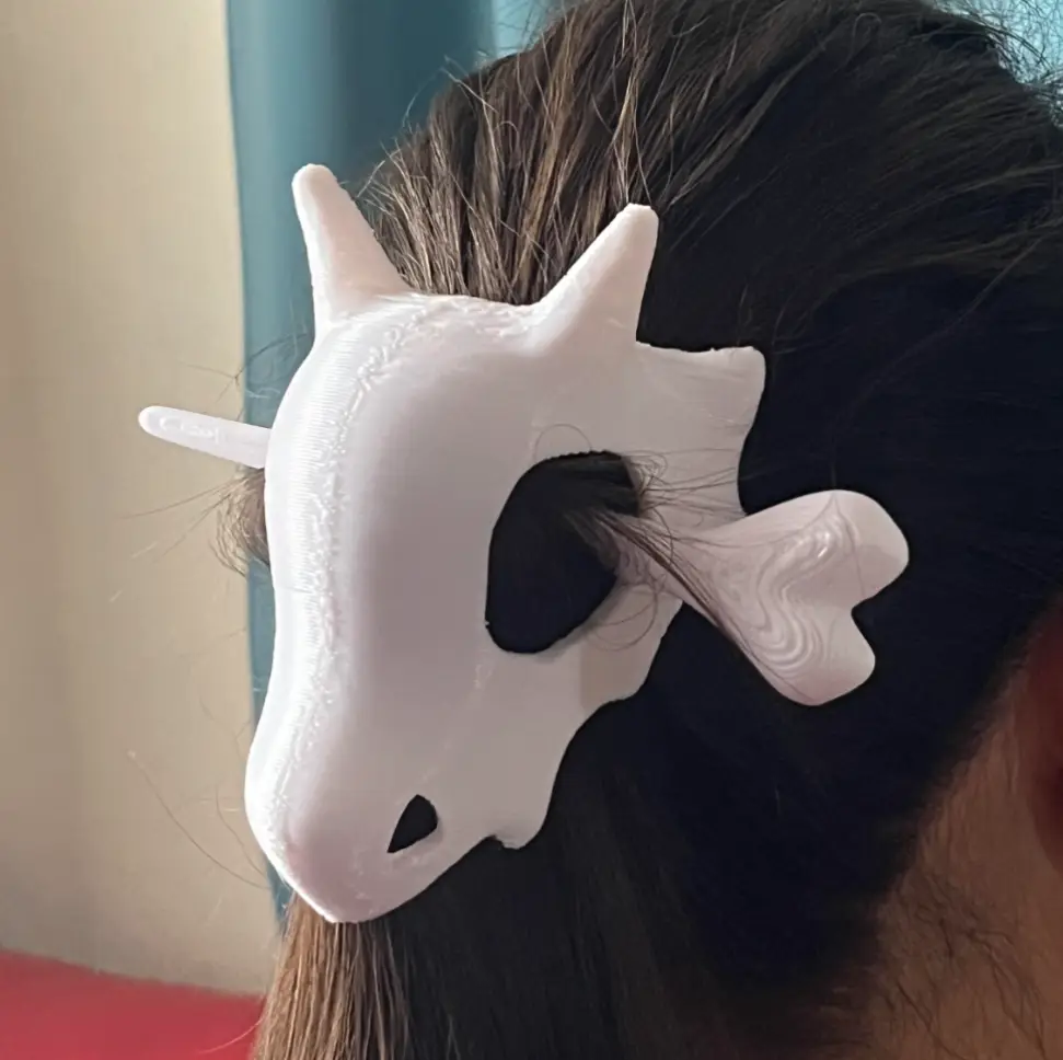 Cubone Skull Hair pin — modelo 3D