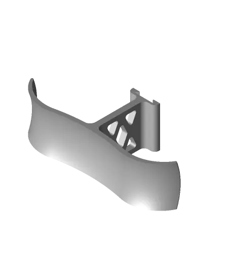 Dual headphone hanger undermount — modelo 3D