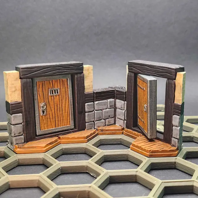 WDhex - housetiles - sturdy wall doors — modelo 3D