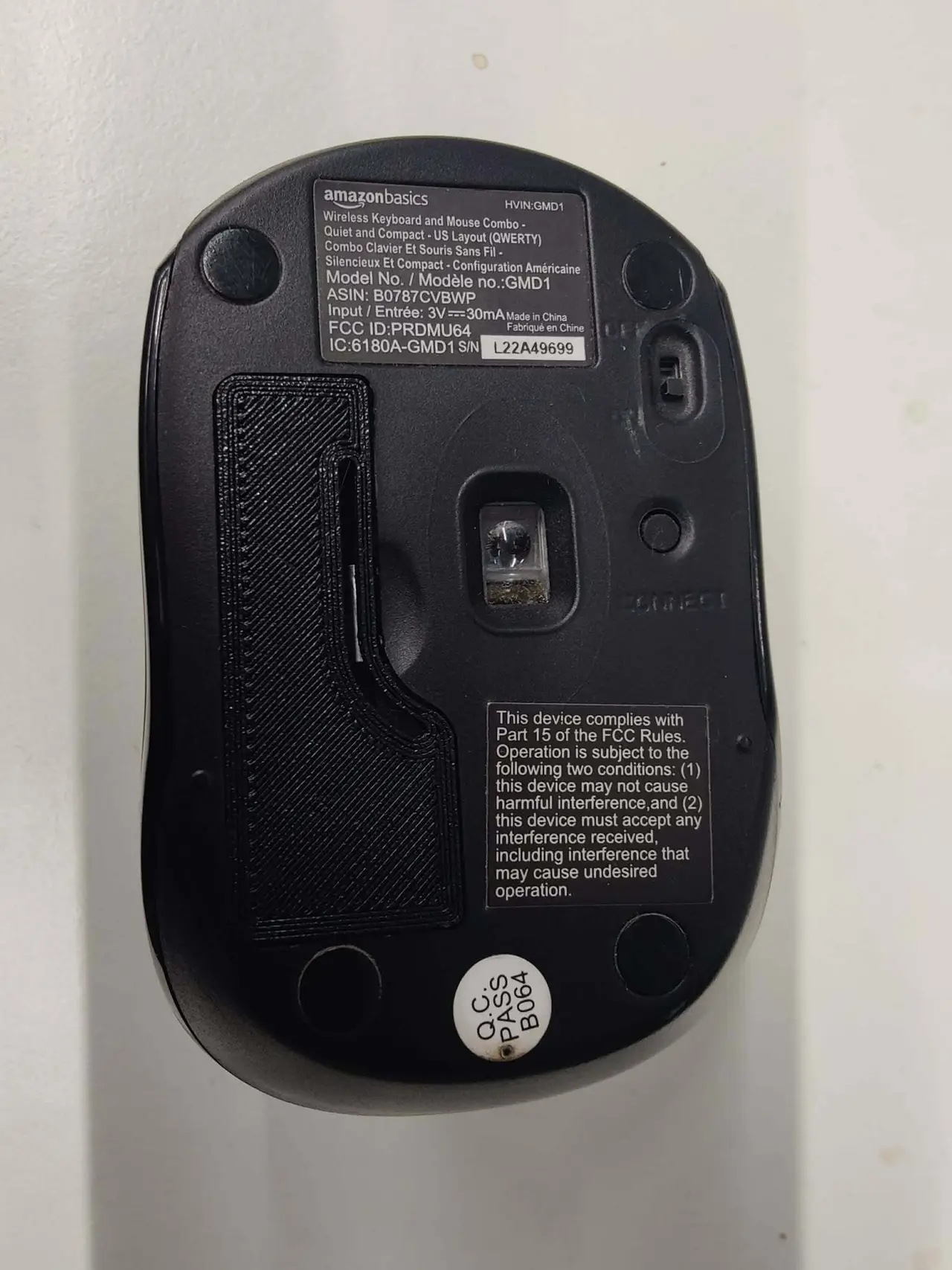 Amazon Basics Mouse Battery Door — modelo 3D