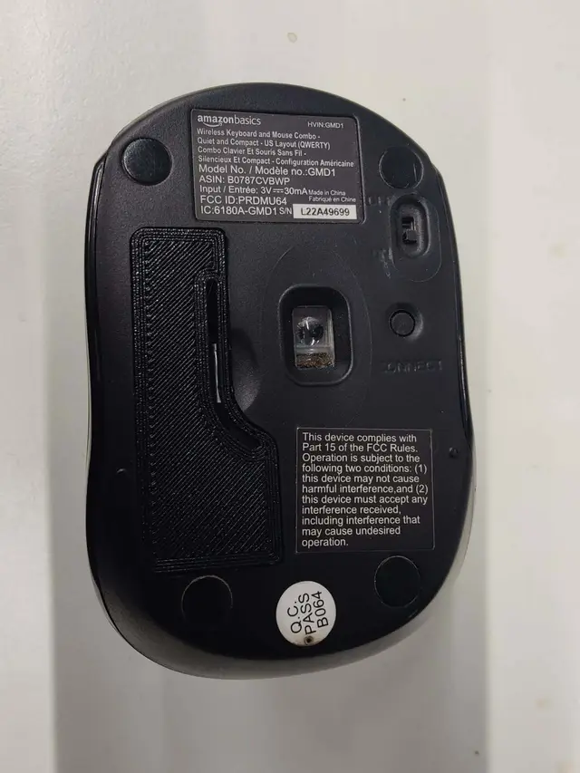 Amazon Basics Mouse Battery Door — modelo 3D