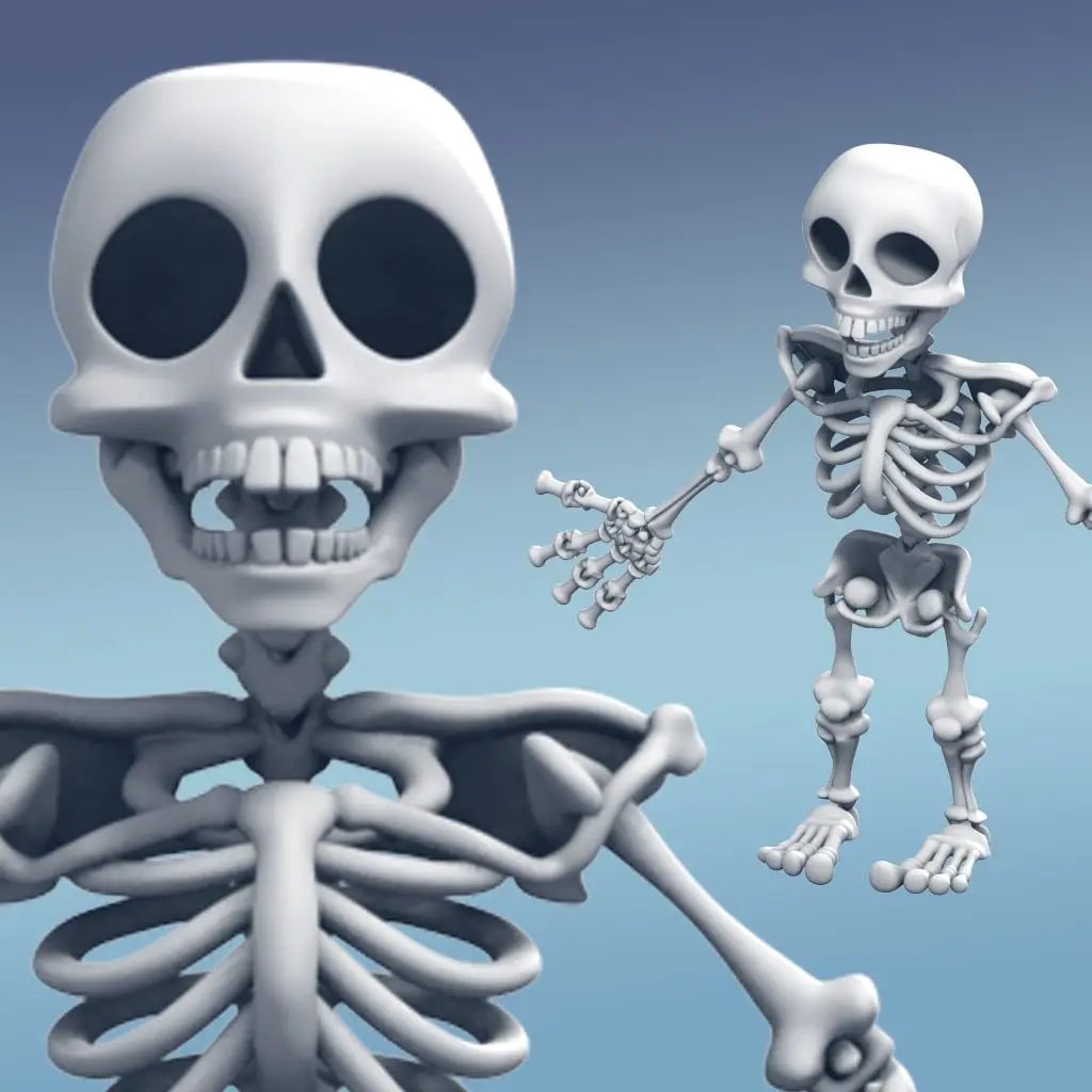 Skeleton (Snaps together and moveable) — modelo 3D