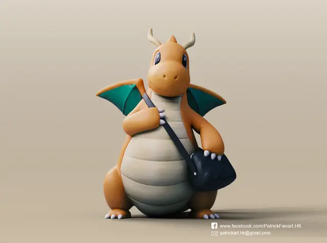 Dragonite(Pokemon) — modelo 3D