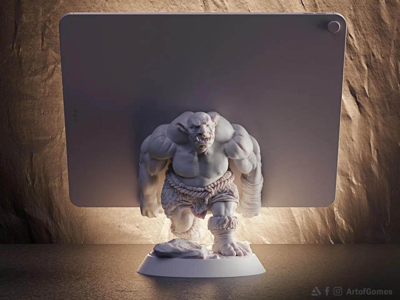 Troll Tablet Support Free STL — modelo 3D