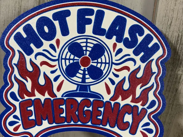 emergency hot flash hand fan — modelo 3D