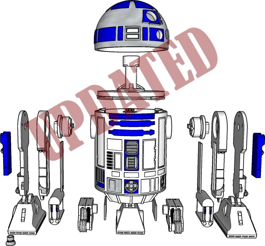 R2D2 the LAST and Final version. Scale 1:4 — modelo 3D