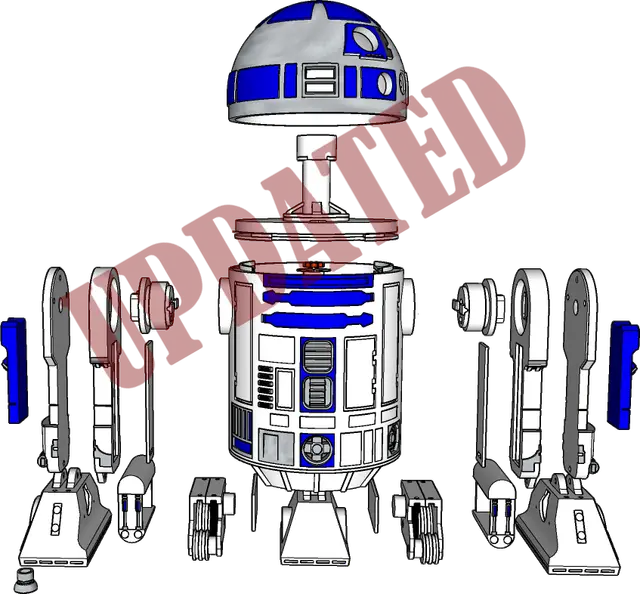 R2D2 the LAST and Final version. Scale 1:4 — modelo 3D
