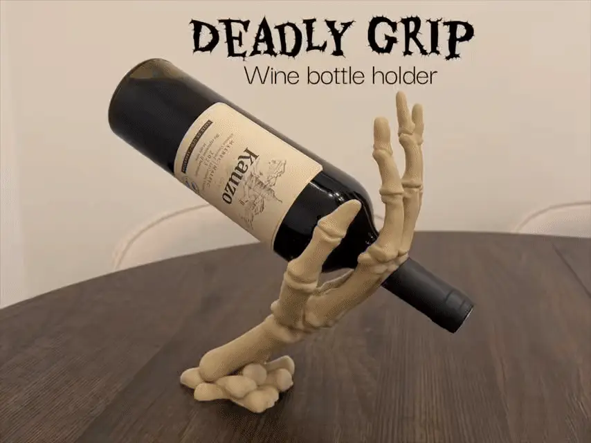Deadly Grip – Wine Bottle Holder — modelo 3D