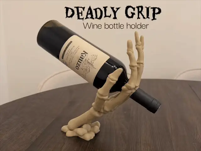 Deadly Grip – Wine Bottle Holder — modelo 3D