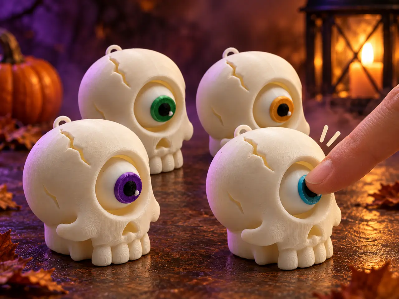 Cyclops Skull Clicker | Spooky Fidget — modelo 3D