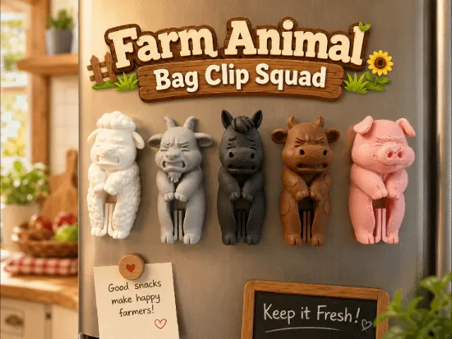 Farm Animal Bag Clip Squad — modelo 3D