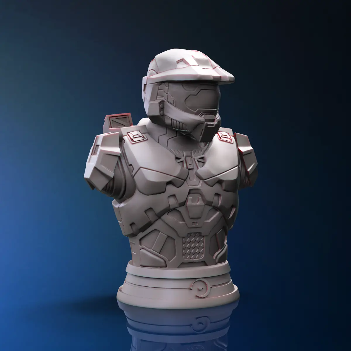 Master Chief bust — modelo 3D