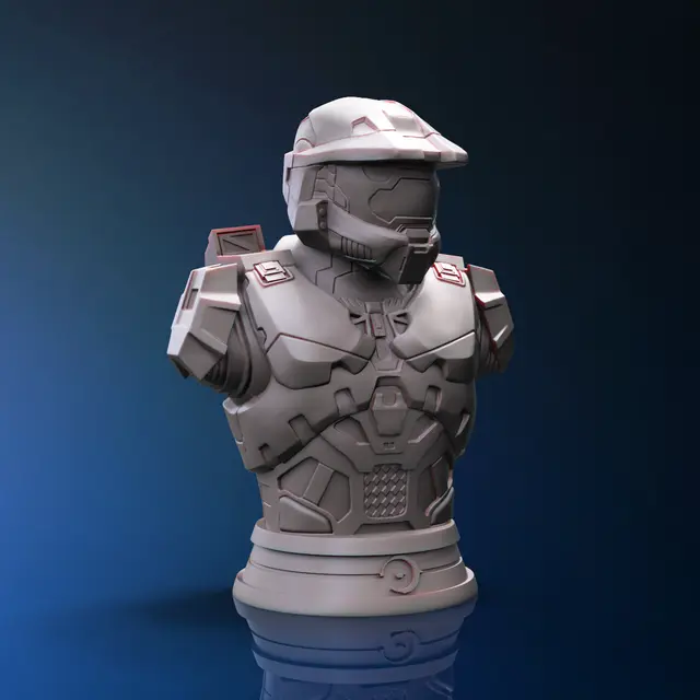 Master Chief bust — modelo 3D