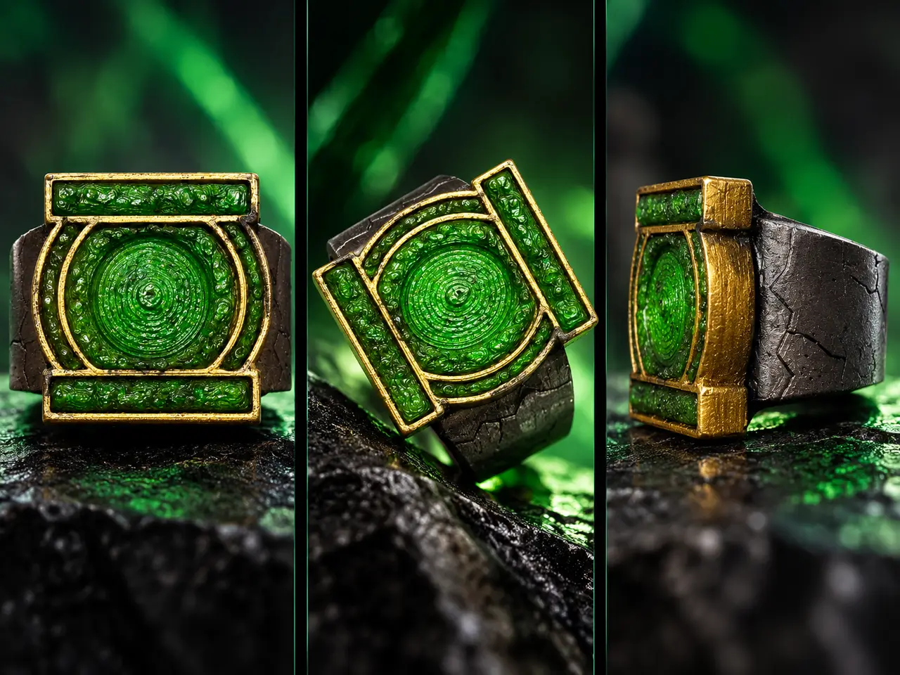 Hal Jordan & John Stewart Green Lantern Ring — modelo 3D