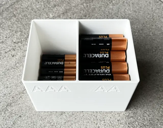 AA / AAA Battery Storage Container — modelo 3D