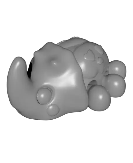 Flexi Skull Rhinoceros Beetle Keychain (Single Color) — modelo 3D