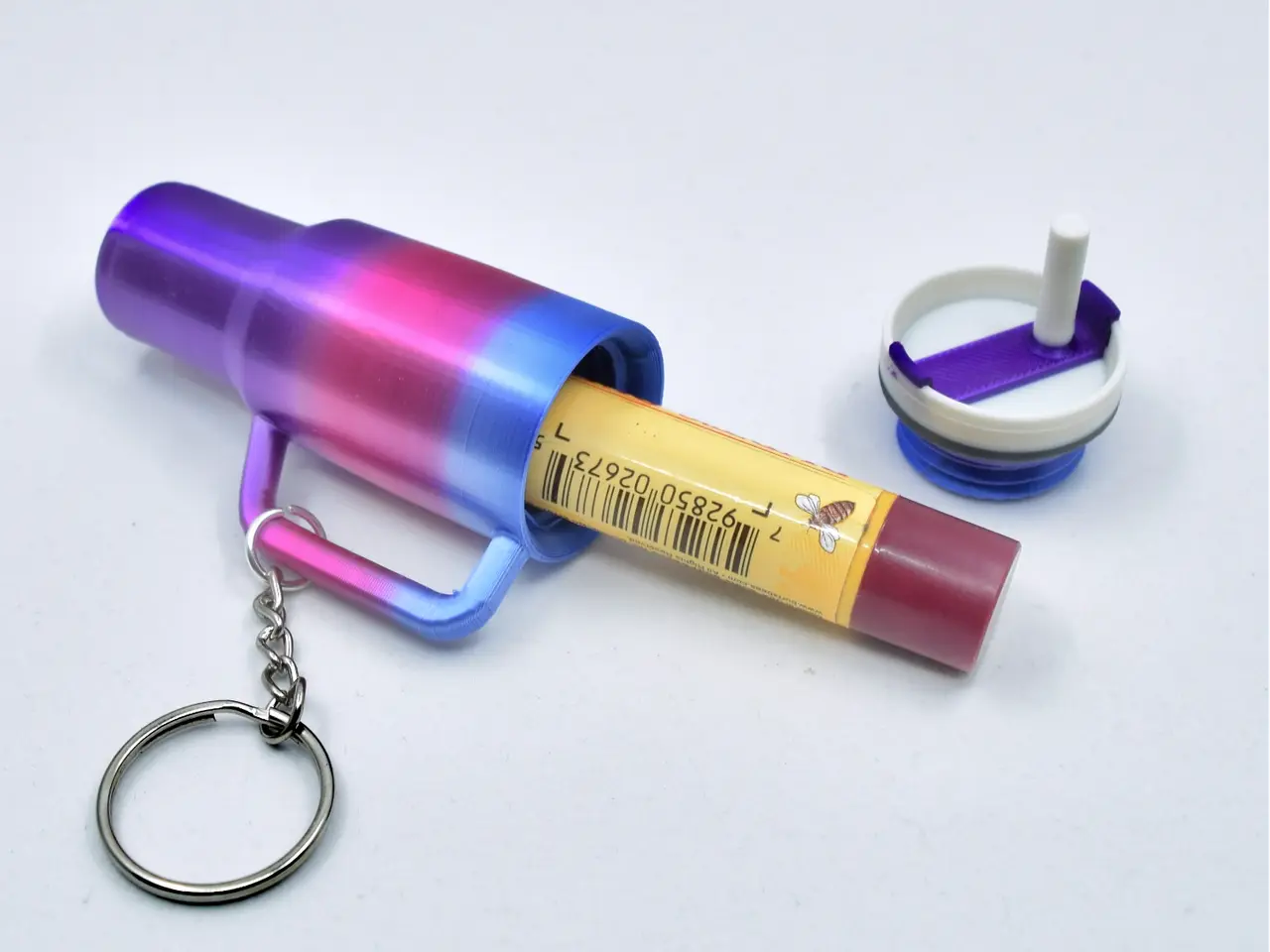 Stanley Cup Chapstick Keychain — modelo 3D