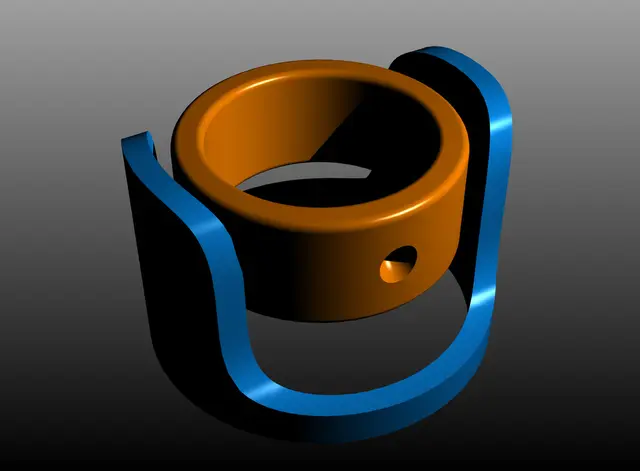 Modular hollow universal joint for cable management — modelo 3D