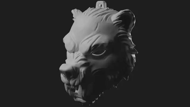 Viking Direwolf Wall Mask - 3D printable model — modelo 3D