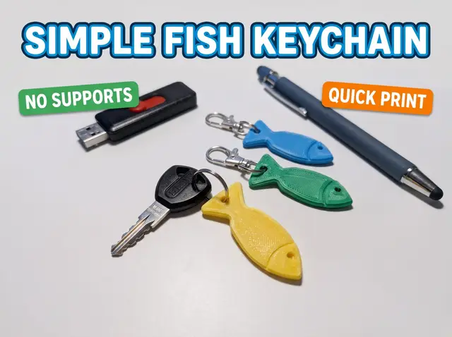 Simple Fish Keychain — modelo 3D