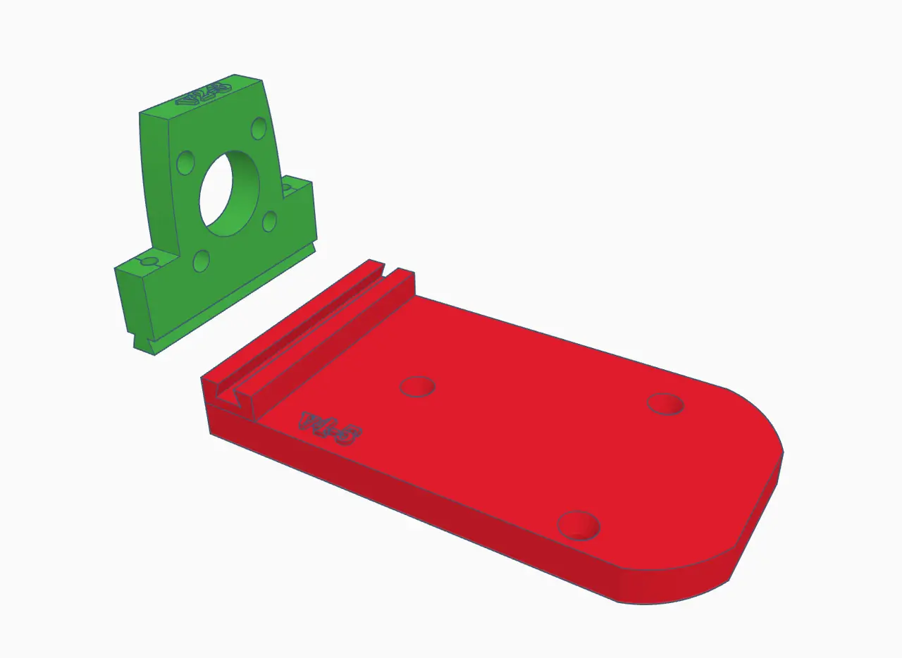 Adjustable RC car/truck motor mount — modelo 3D