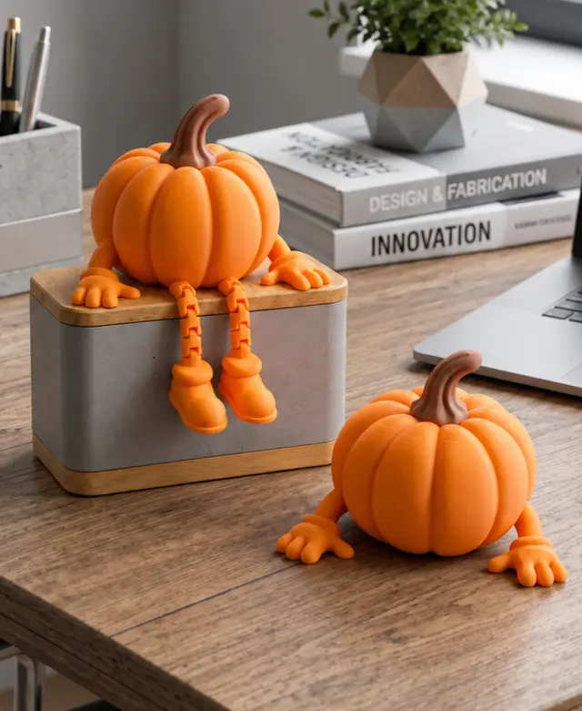 PUMPKIN BUDDY (NORMAL VERSION) / HALLOWEEN BUDDY - ARTICULATED / FLEXI TOY / AUTMN DECOR — modelo 3D