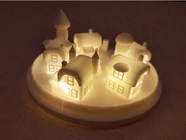 Christmas elf town lamp — modelo 3D