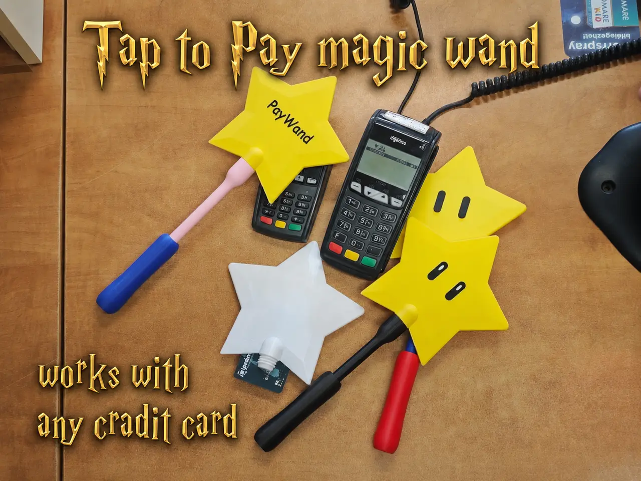 Tap to Pay magic credit card wand - Star — modelo 3D