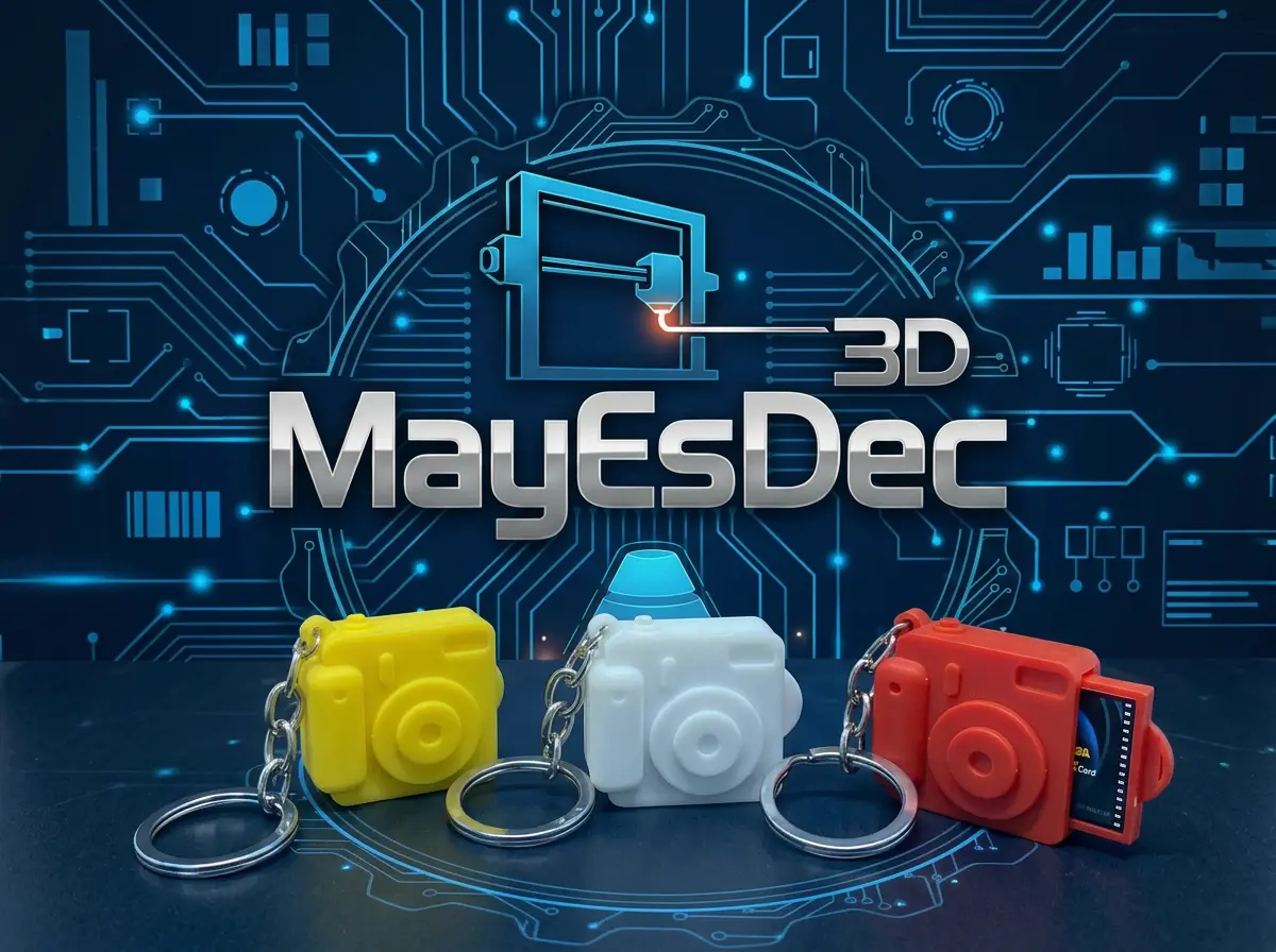 Llavero Camara Soporte Foto.3mf — modelo 3D
