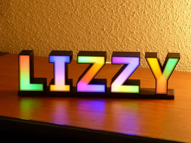 Glowing LED all alphabet letters and all numbers 6 cm high — modelo 3D